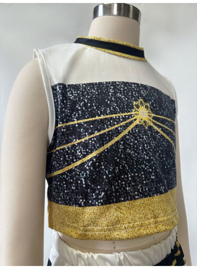 KPop Demon Hunters Mira K-Pop Demon Hunters Cosplay Costume with White and Gold Jacket, Skirt and Belt Set, Idol-Inspired Performance Outfit for Fans, Events and Costume Parties 4to5 years 110cm - Image 5